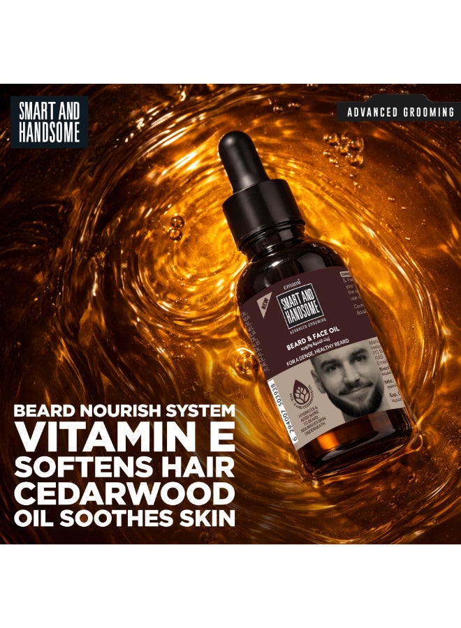 emami Men Beard & Face Hair Growth Oil | With Vitamin E & Cedarwood Oil | Softens & Conditions Beard for Fuller-Looking | Daily Grooming | For All Skin Types - Image 2